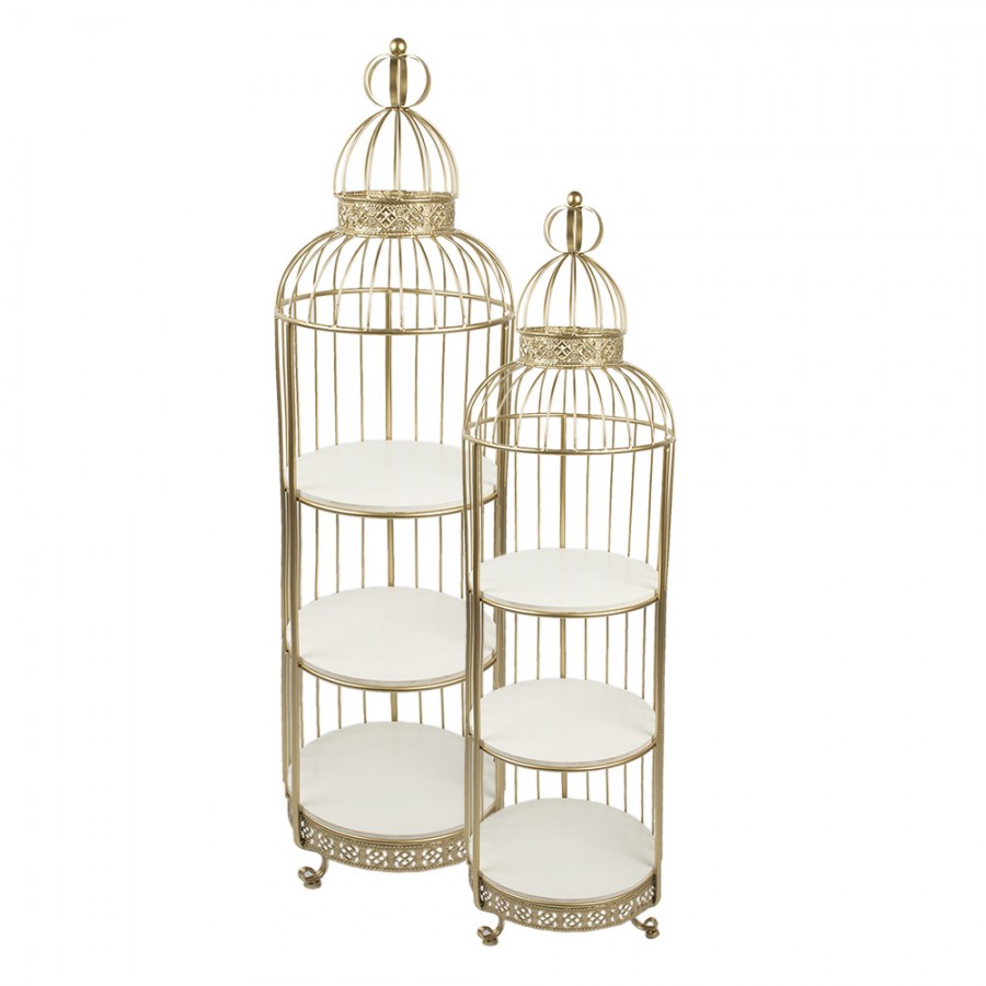 Stojące kwietniki złote latarenki 2 szt. Clayre Eef