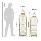 Stojące kwietniki złote latarenki 2 szt. Clayre Eef