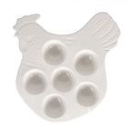 Ceramiczny talerz na jajka Kura beżowy Clayre Eef