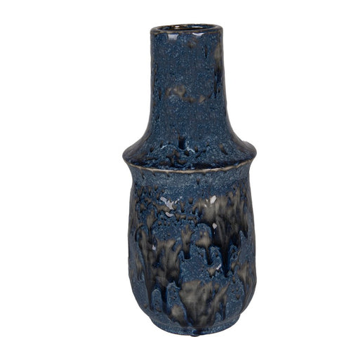 Wazon ceramiczny  niebieski wysoki 30 cm stylowy Clayre Eef