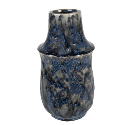 Wazon ceramiczny  niebieski 25 cm stylowy Clayre Eef