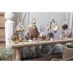 Szklana bomboniera , patera królik na nóżce Clayre Eef