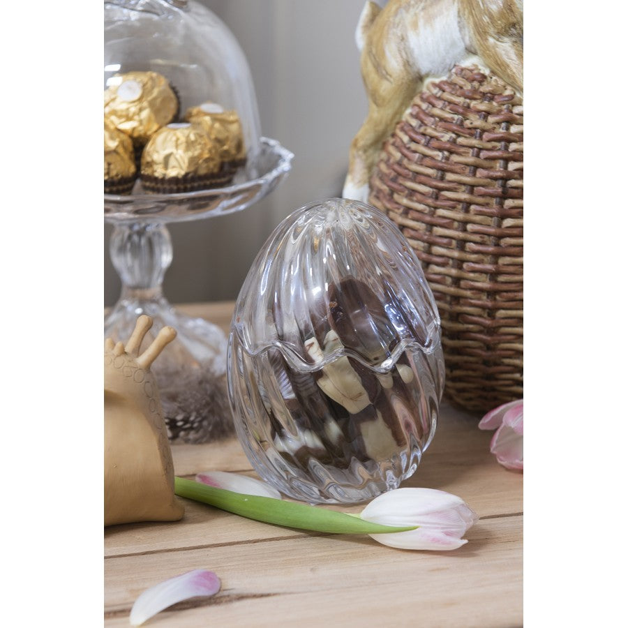 Szklane jajko pojemnik bomboniera retro 2 Clayre Eef