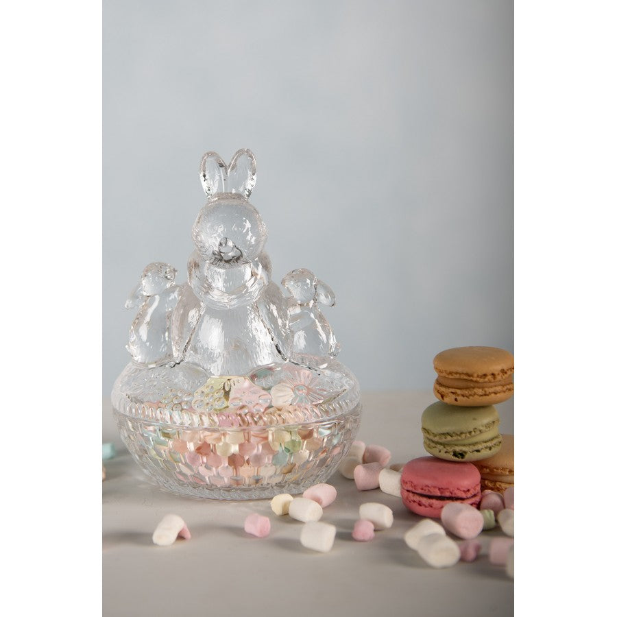 Pojemnik szklany bomboniera królik Clayre Eef