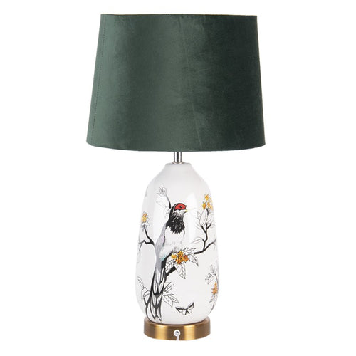 Lampa stołowa ceramiczna ptaki Clayre Eef