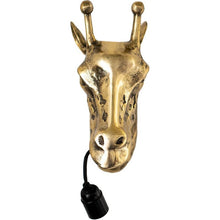 Załaduj obraz do przeglądarki galerii, Kinkiet zwierzęcy głowa żyrafy złota Clayre Eef
