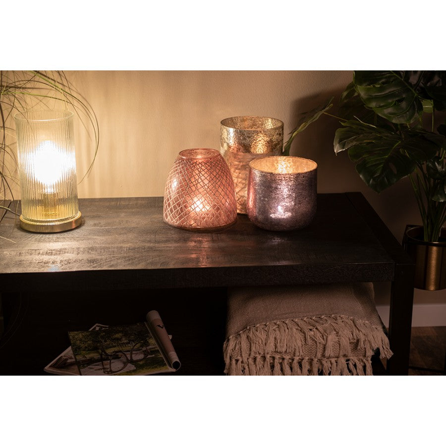 Lampa stołowa szklana Modern złota  Clayre Eef