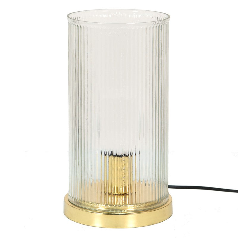 Lampa stołowa szklana Modern złota  Clayre Eef