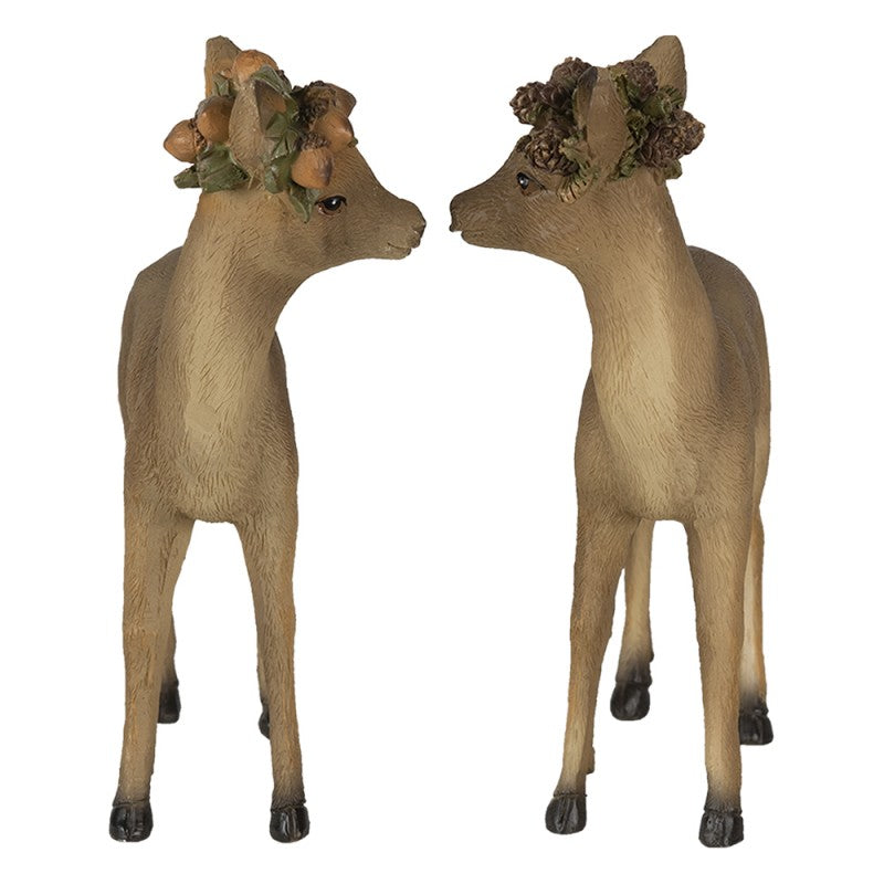 Figurka jelonki , sarenki Clayre Eef 2 szt. brązowe 18 cm
