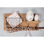 Ceramiczne jajo dekoracyjne figurka  w kwiaty Clayre Eef