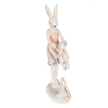 Załaduj obraz do przeglądarki galerii, Figurka królik różowa retro  22 cm Clayre Eef

