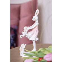 Załaduj obraz do przeglądarki galerii, Figurka królik różowa retro  22 cm Clayre Eef
