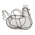 Koszyk druciany z rączką Kura na jajka Country Clayre Eef