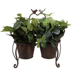 Kwietnik podwójny na rośliny memtalowy z ptaszkami Clayre Eef