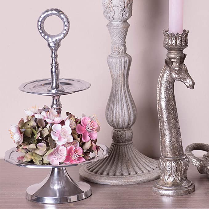 Patera , Etażerka dwupiętrowa niklowana Clayre Eef