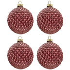 Zestaw bombek choinkowych czerwień 4 szt.