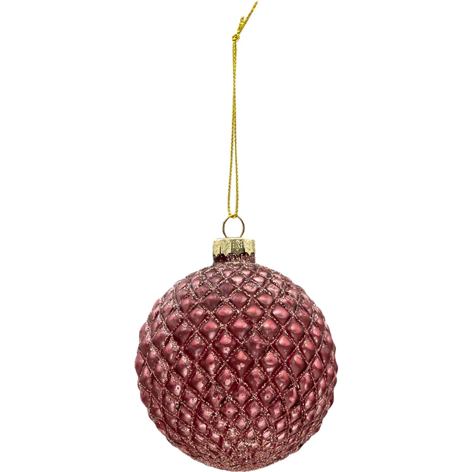 Zestaw bombek choinkowych czerwień 4 szt.