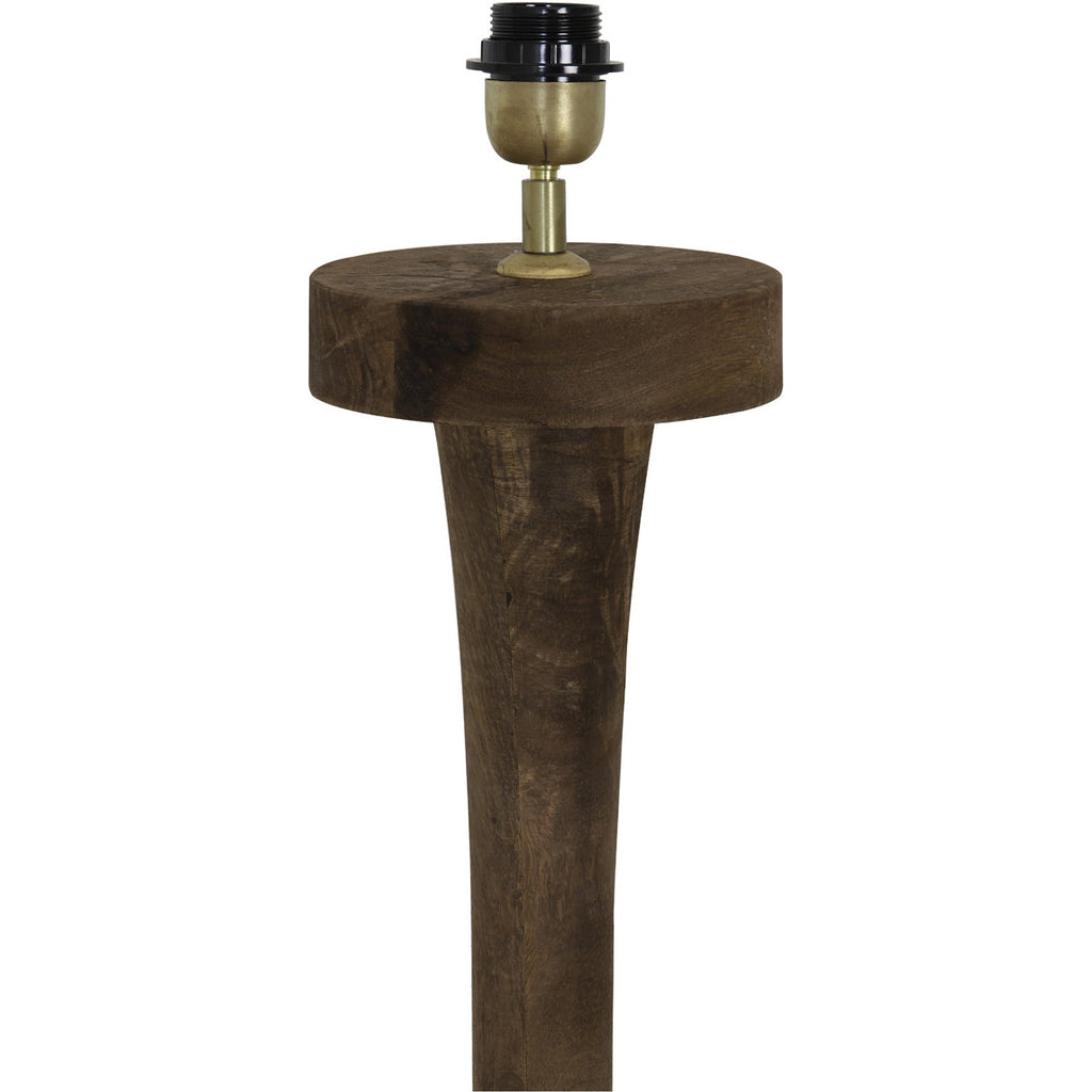 Lampa podłogowa drewniana tłoczona brązowa naturalna Light Living