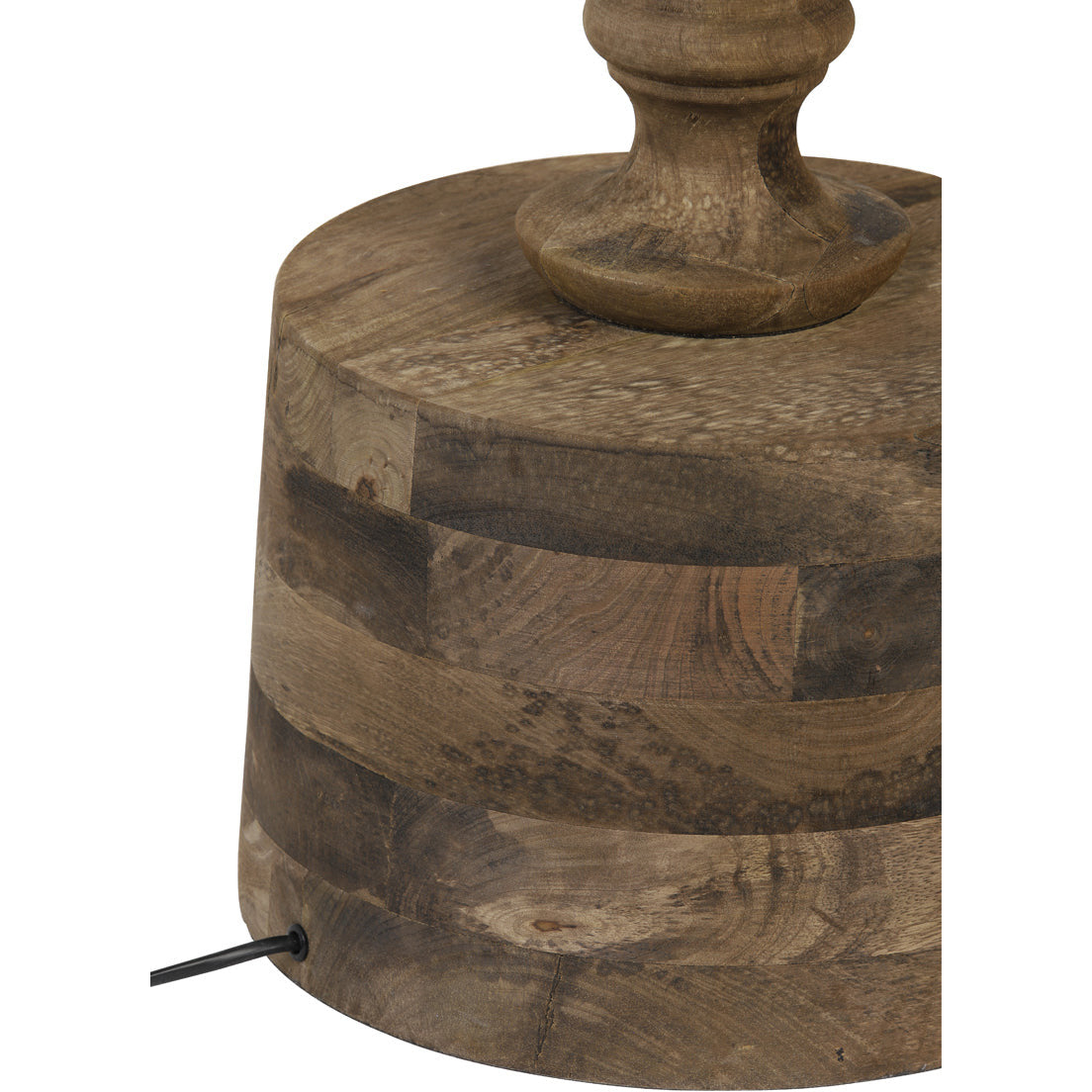 Lampa podłogowa drewniana tłoczona brązowa naturalna Light Living