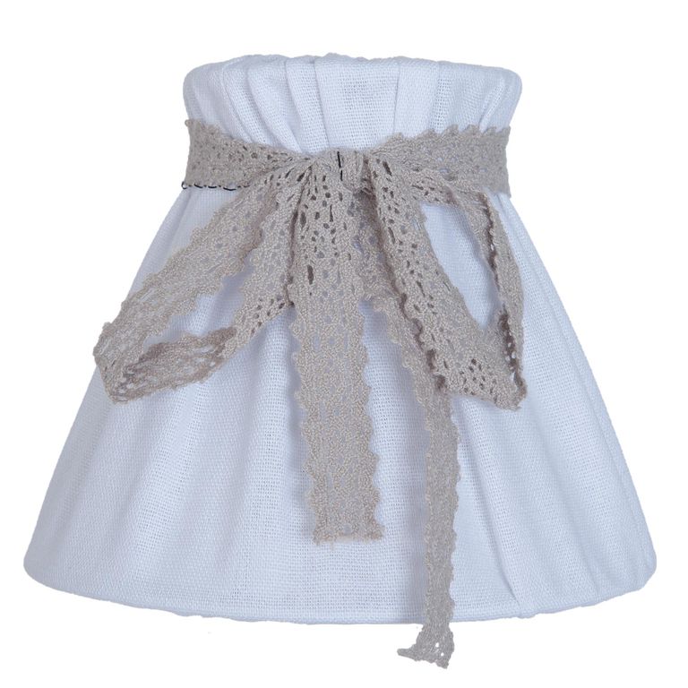 Abażur biały z koronką 15 cm retro Clayre Eef