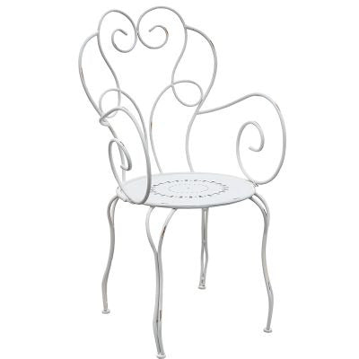 Krzesło metalowe białe Luna retro Belldeco