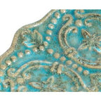Talerz , patera Azzurro Old turkusowa Belldeco