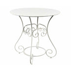 Stolik okrągły metalowy biały Luna retro Belldeco