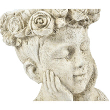 Załaduj obraz do przeglądarki galerii, Osłonka głowa kobiety duża kremowa kamienna Belldeco
