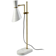 Załaduj obraz do przeglądarki galerii, Lampa marmurowa ze złotymi wykończeniami Belldeco Deluxe Gold
