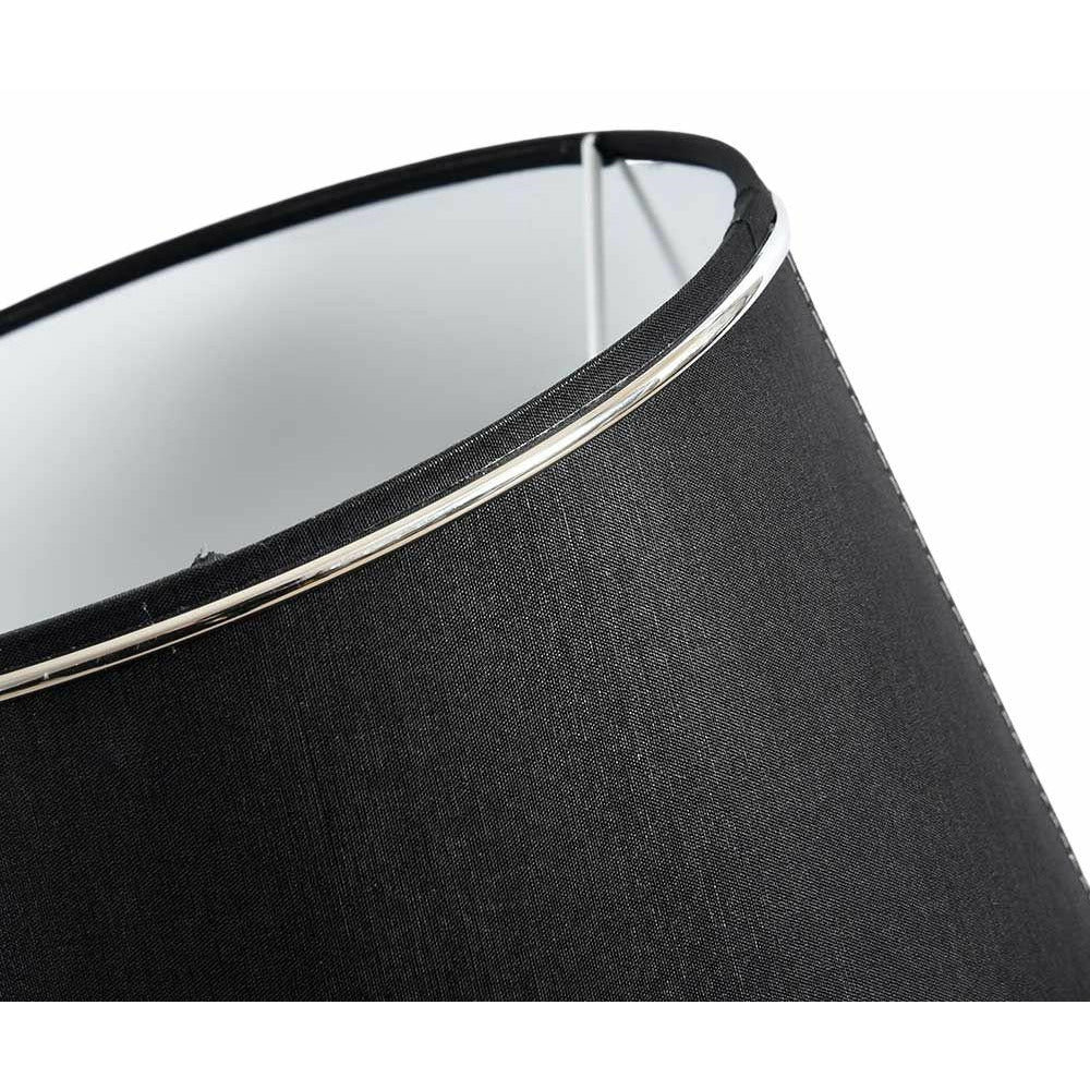 Abażur czarny stożek z eleganckim wykończeniem Belldeco