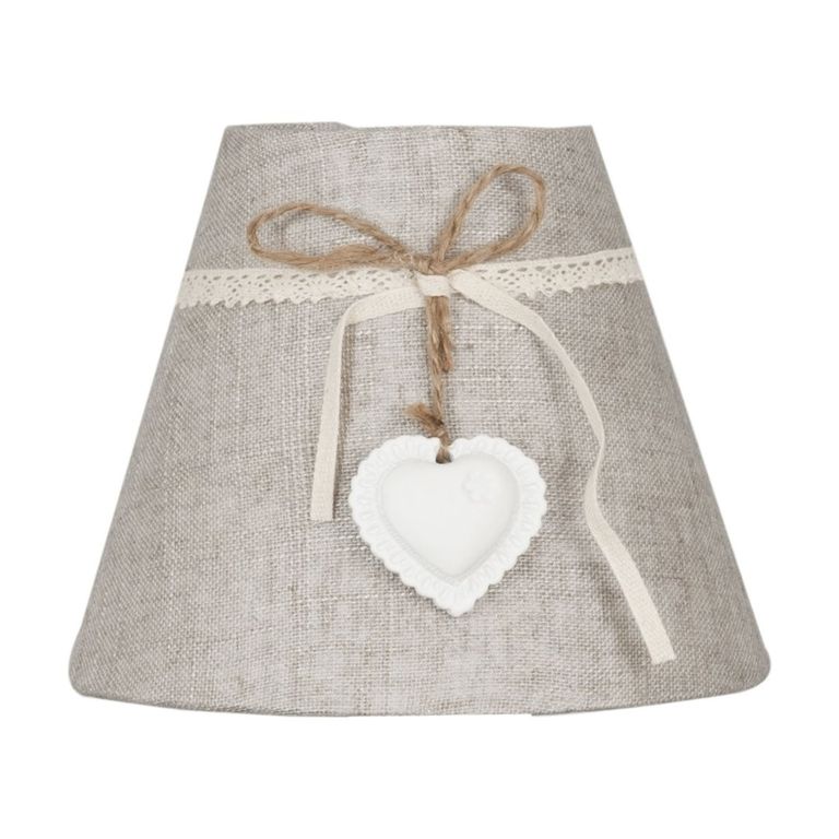 Abażur prowansalski szary serce Clayre Eef
