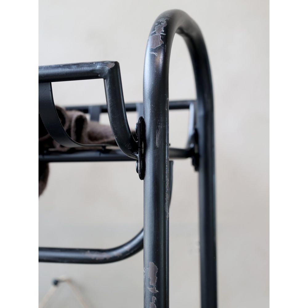 Wieszak podłogowy Chic Antique z półkami czarny