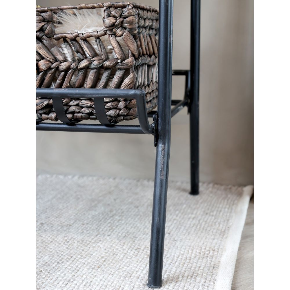 Wieszak podłogowy Chic Antique z półkami czarny