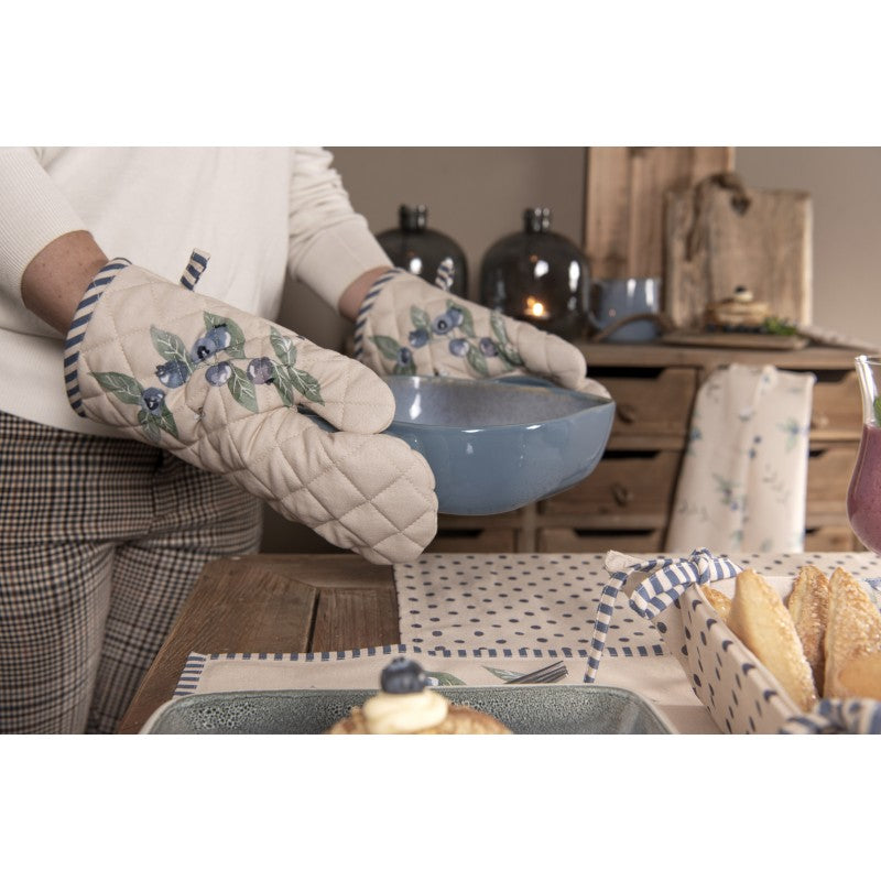 Rękawica kuchenna owoce borówki retro beż Clayre Eef