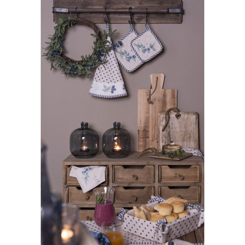 Obrus wzór owoce retro okrągły 170 cm beż Clayre Eef