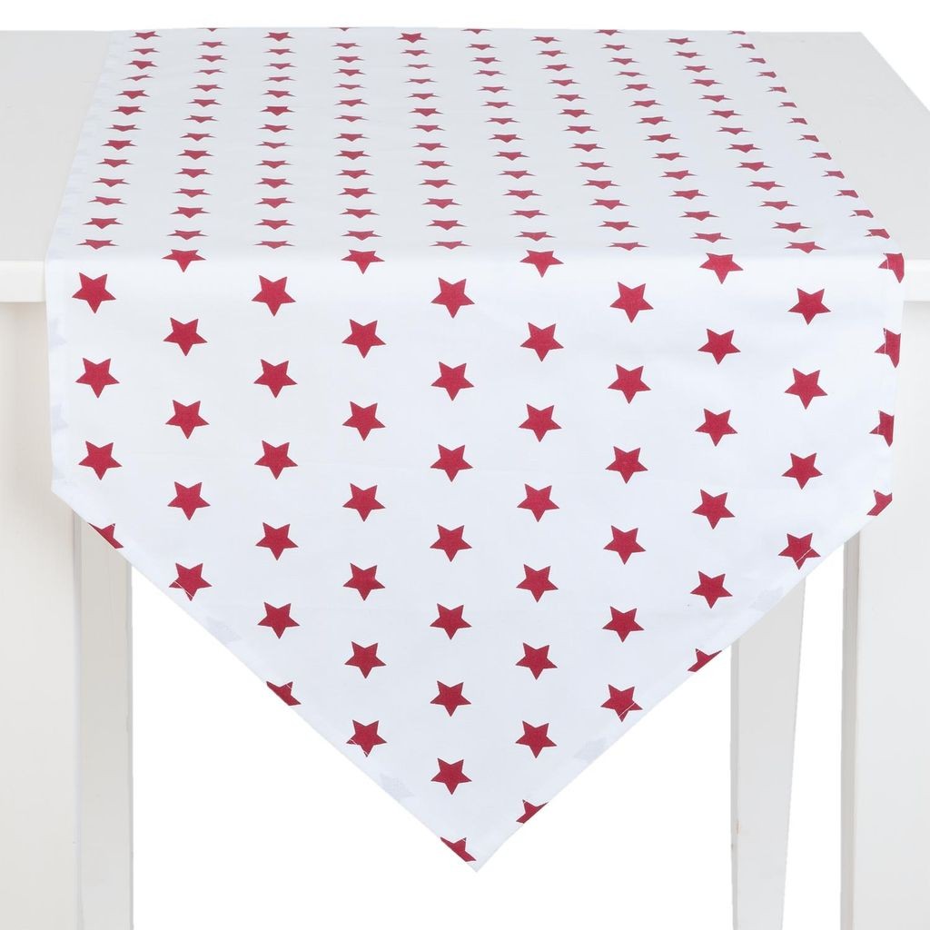Bieżnik na stół gwiazdy czerwone Clayre Eef