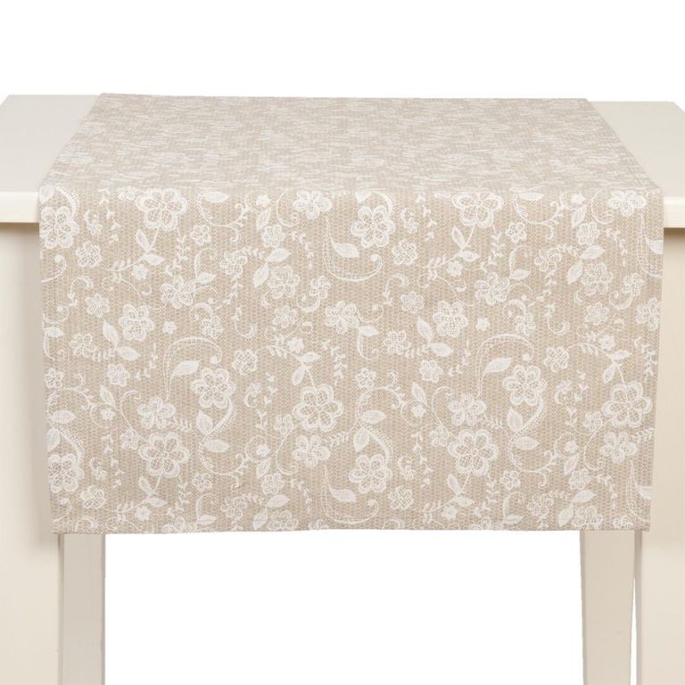 Bieżnik naturalny z koronką retro Clayre Eef