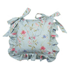 Poduszka na krzesło kwiaty miętowe z fabanką Clayre Eef