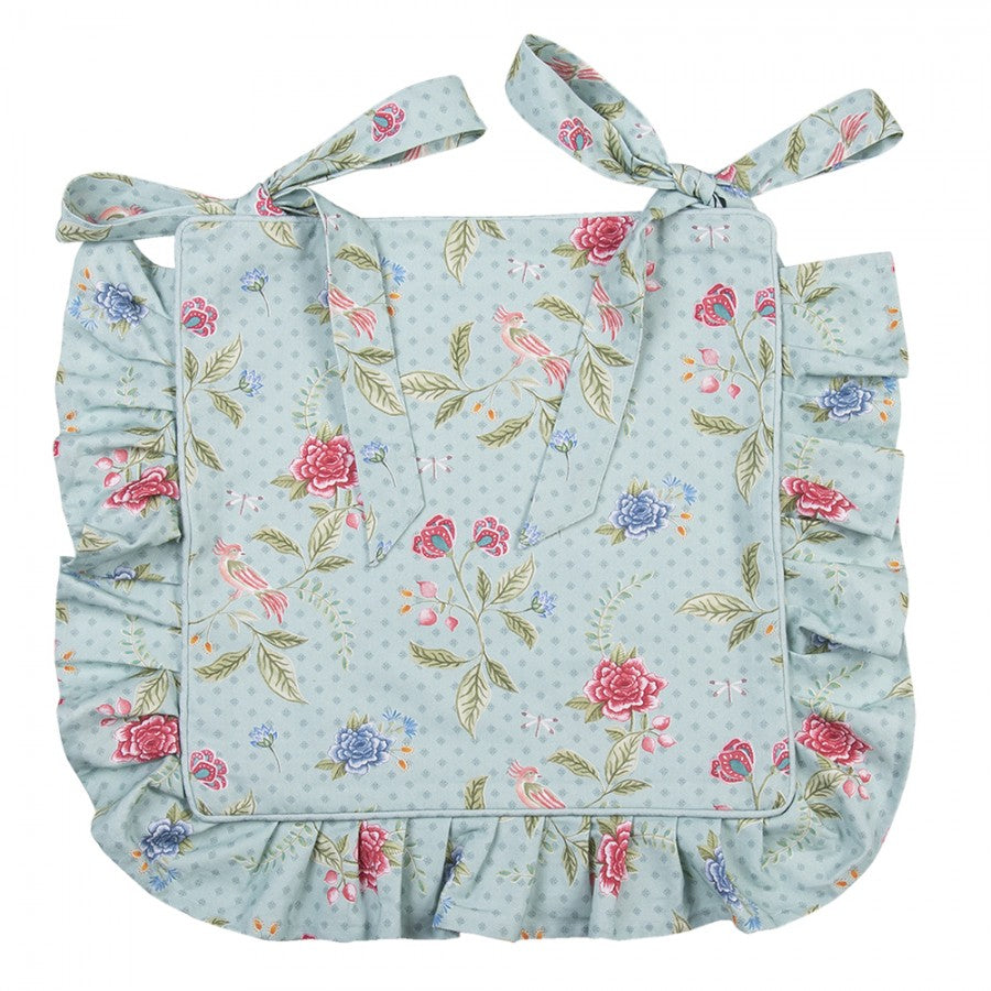 Poduszka na krzesło kwiaty miętowe z fabanką Clayre Eef