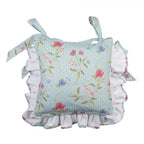 Poduszka na krzesło kwiaty miętowe z fabanką Clayre Eef