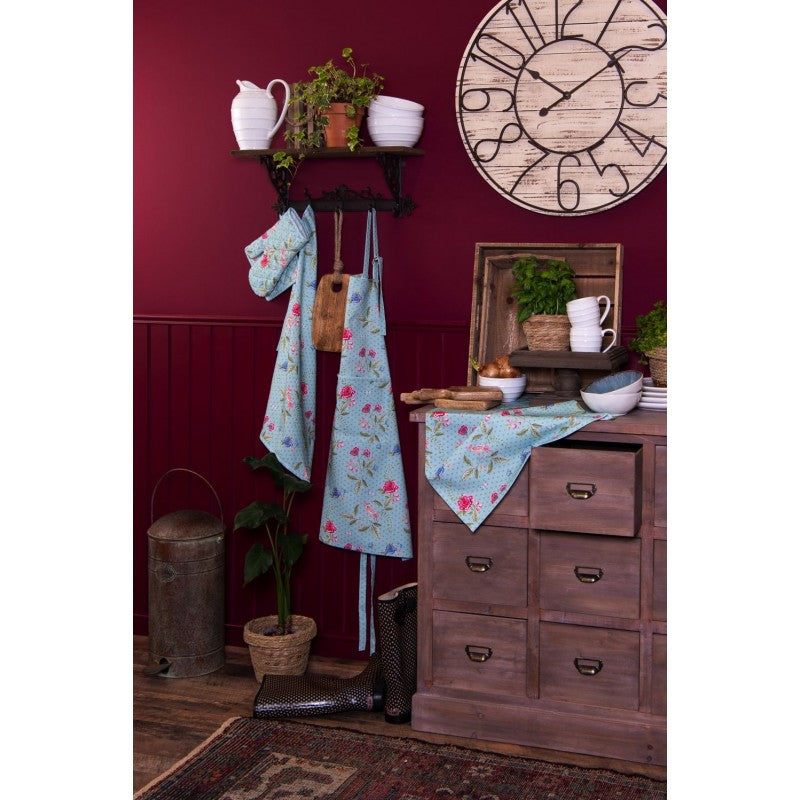 Poduszka na krzesło kwiaty miętowe z fabanką Clayre Eef