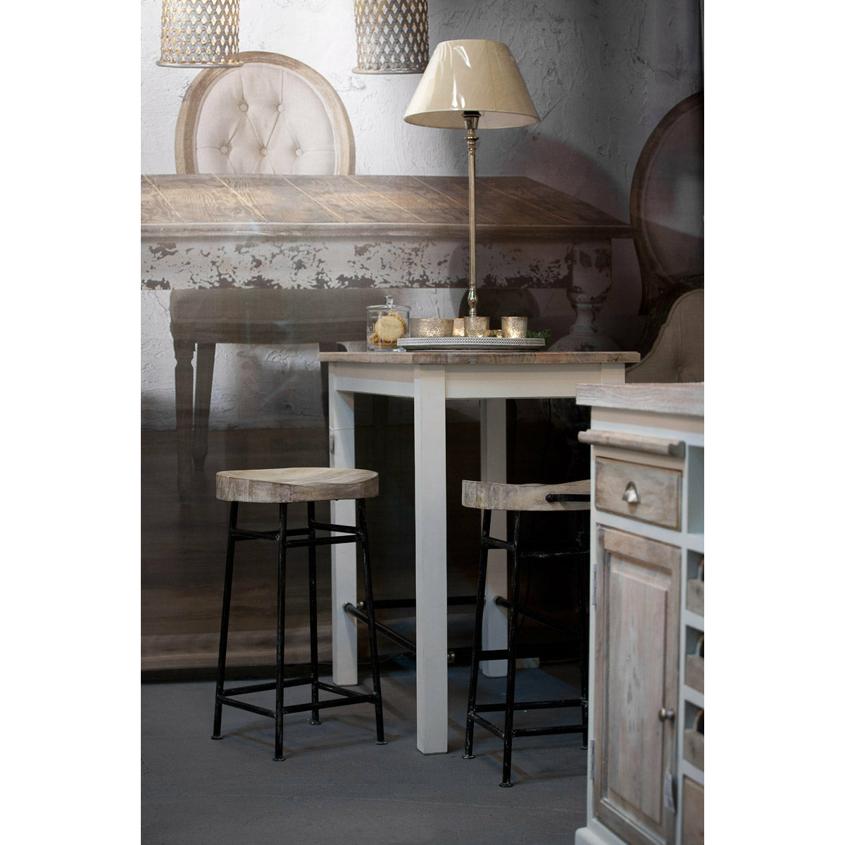 Bristol white krzesło barowe Belldeco