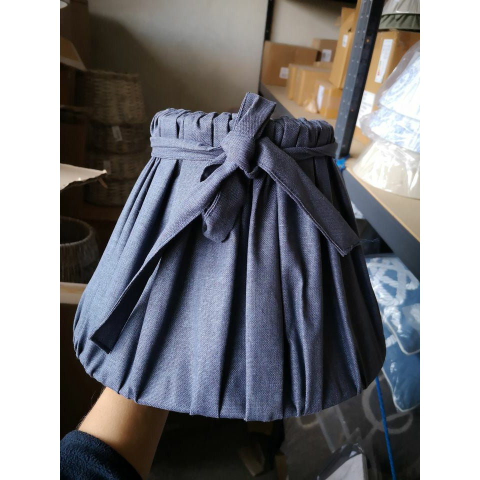 Abażur do lampy kokarda vintage granat 33 cm Clayre Eef