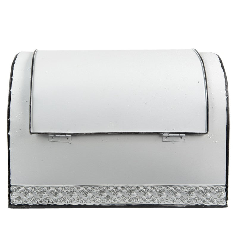 Chlebak metalowy biały retro Clayre Eef