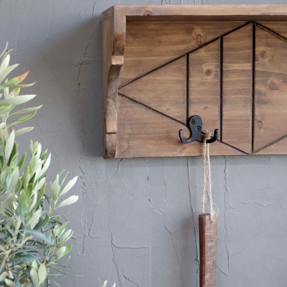 Wieszak ścienny Chic Antique z półką