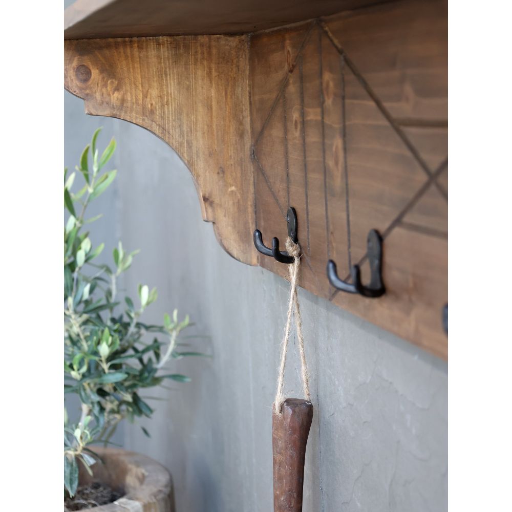 Wieszak ścienny Chic Antique z półką