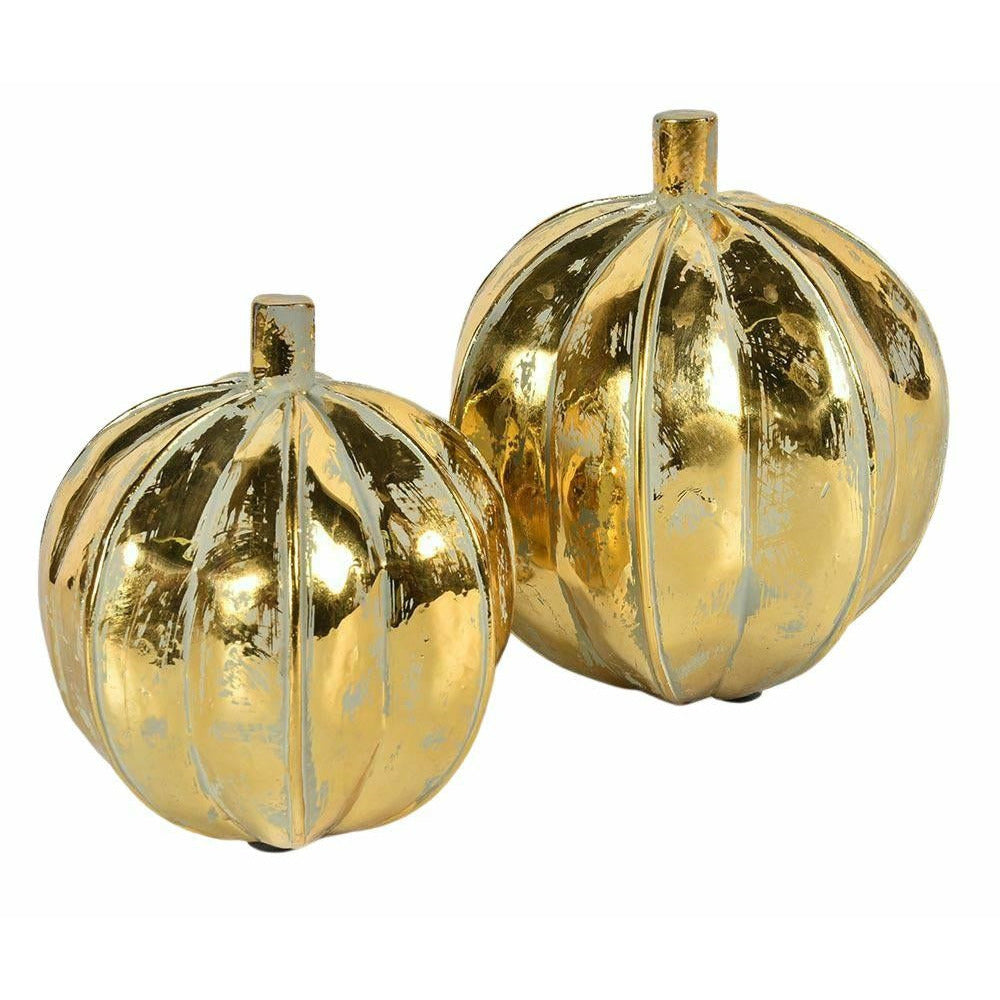 Dekoracja Dynia złota Belldeco Gold Line A duża