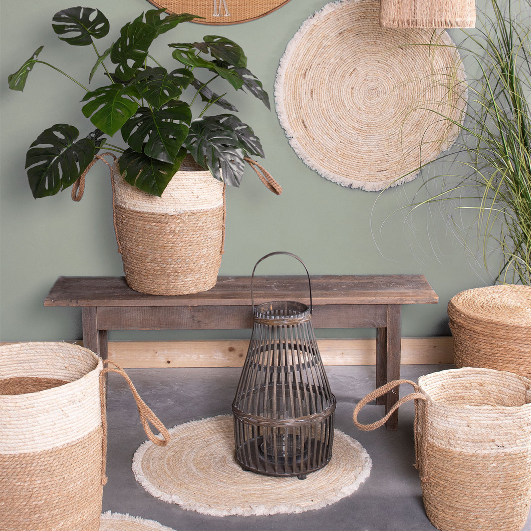 Dywanik okrągły boho naturalny 70 cm Clayre Eef
