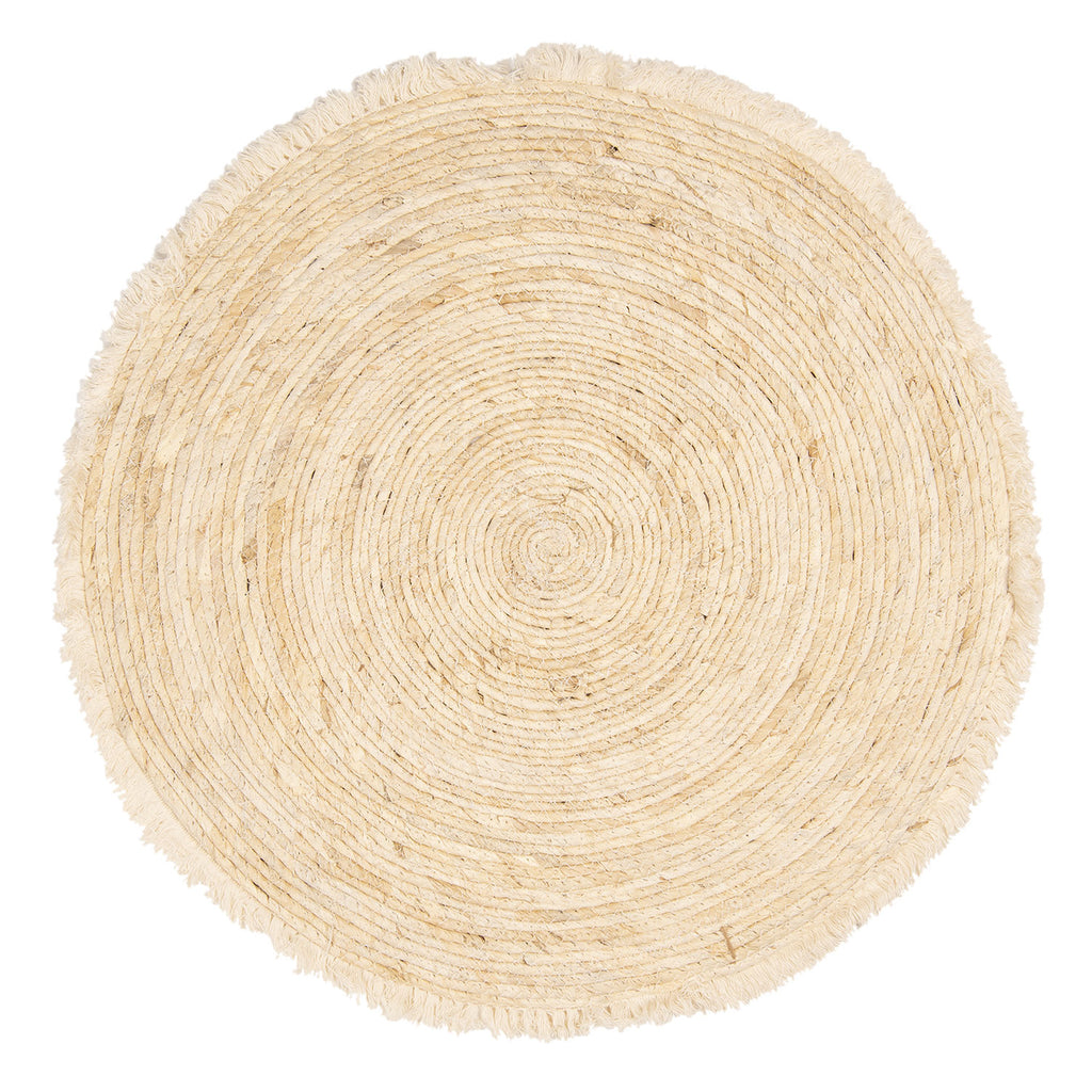 Dywanik okrągły boho naturalny 120 cm Clayre Eef