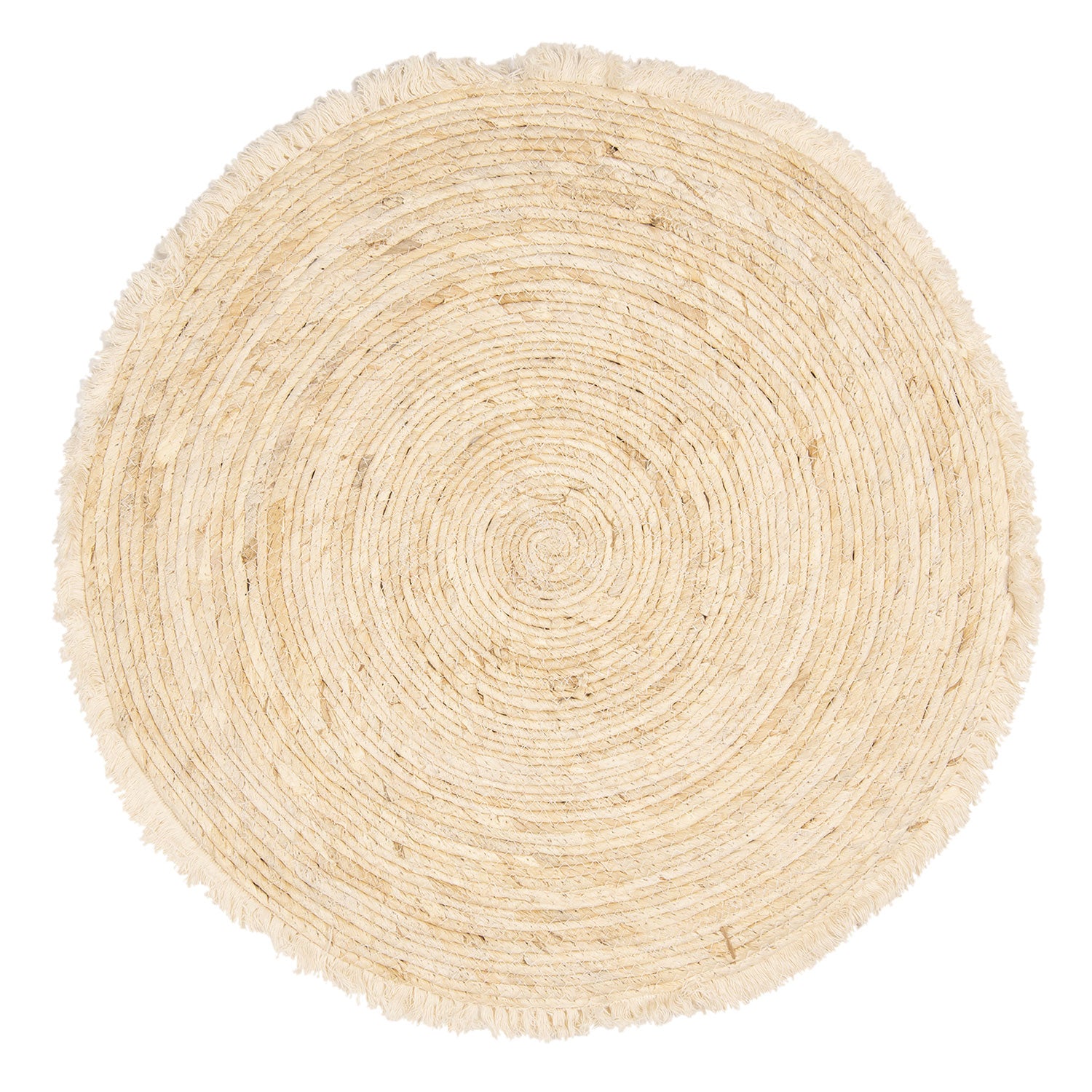 Dywanik okrągły boho naturalny 120 cm Clayre Eef